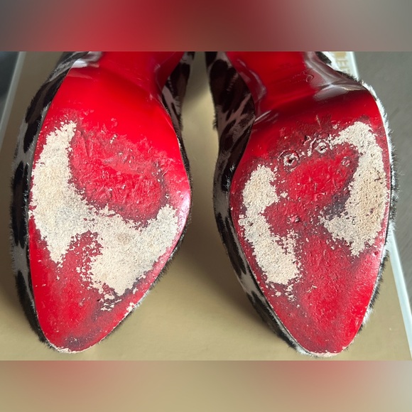 Christian Louboutin Bibi 140mm Pony Hair Nairobi Platform Pumps 39 - Picture 6 of 8